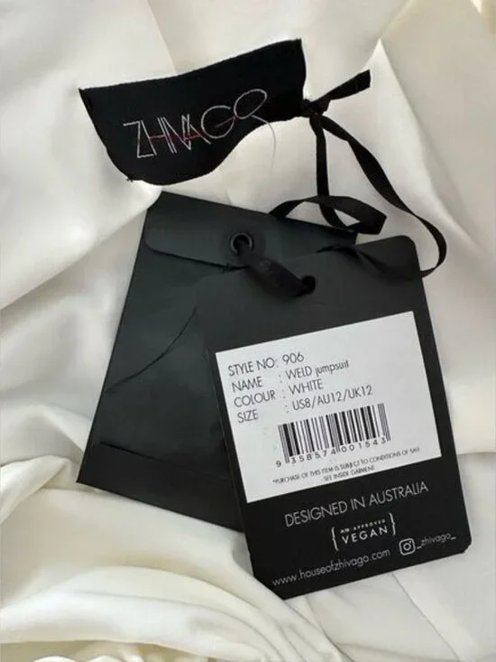 NWT Zhivago Weld Jumpsuit in White Size 8 $600 - Picture 11 of 11